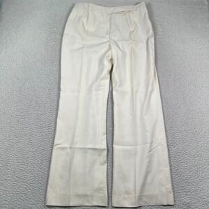 Marlowe Dress Pants Womens EU 48 US 16 Wide Leg Lined Wool Blend Italy Off White